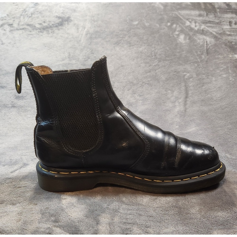 Dr Martens Boots Womens 8 Black Chelsea 2976 Leather Doc Airwair Mens 7 - Picture 2 of 13